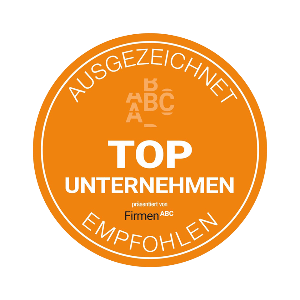 Pure and Body Siegel: Auszeichnung von Firmen ABC als Top Unternehmen.